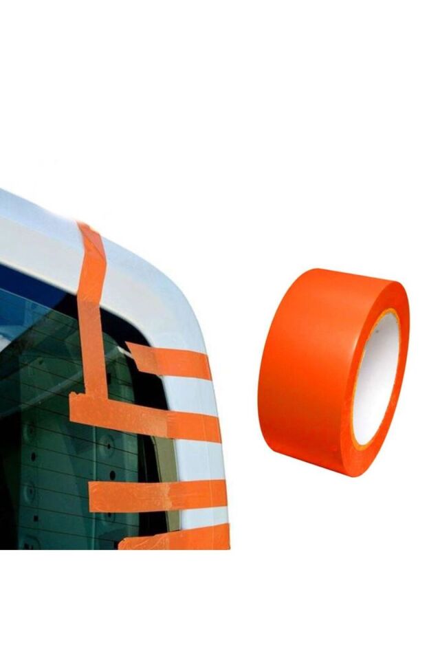 Turuncu Cam Montaj Sabitleme Bandı Pvc Cam Bantı 45mmx30mt
