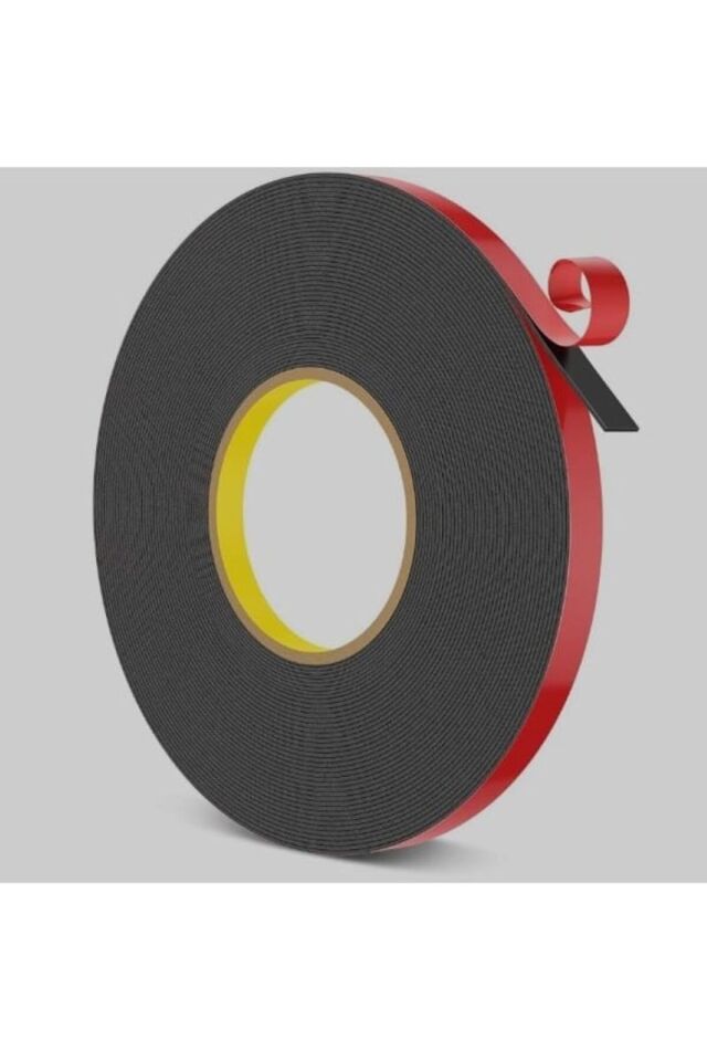 Köpük Bant Çift Taraflı 0,5mm Siyah Renk 7mm x 50mt