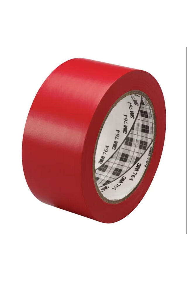 764I Yer Işaretleme Bandı -Kırmızı- 50MM x 33MT