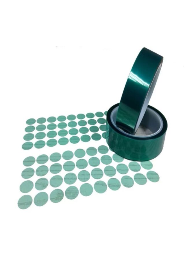 Yeşil Polyester Bant Maskeleme Bandı  Linerli Laminasyonlu 520mm x 66mt