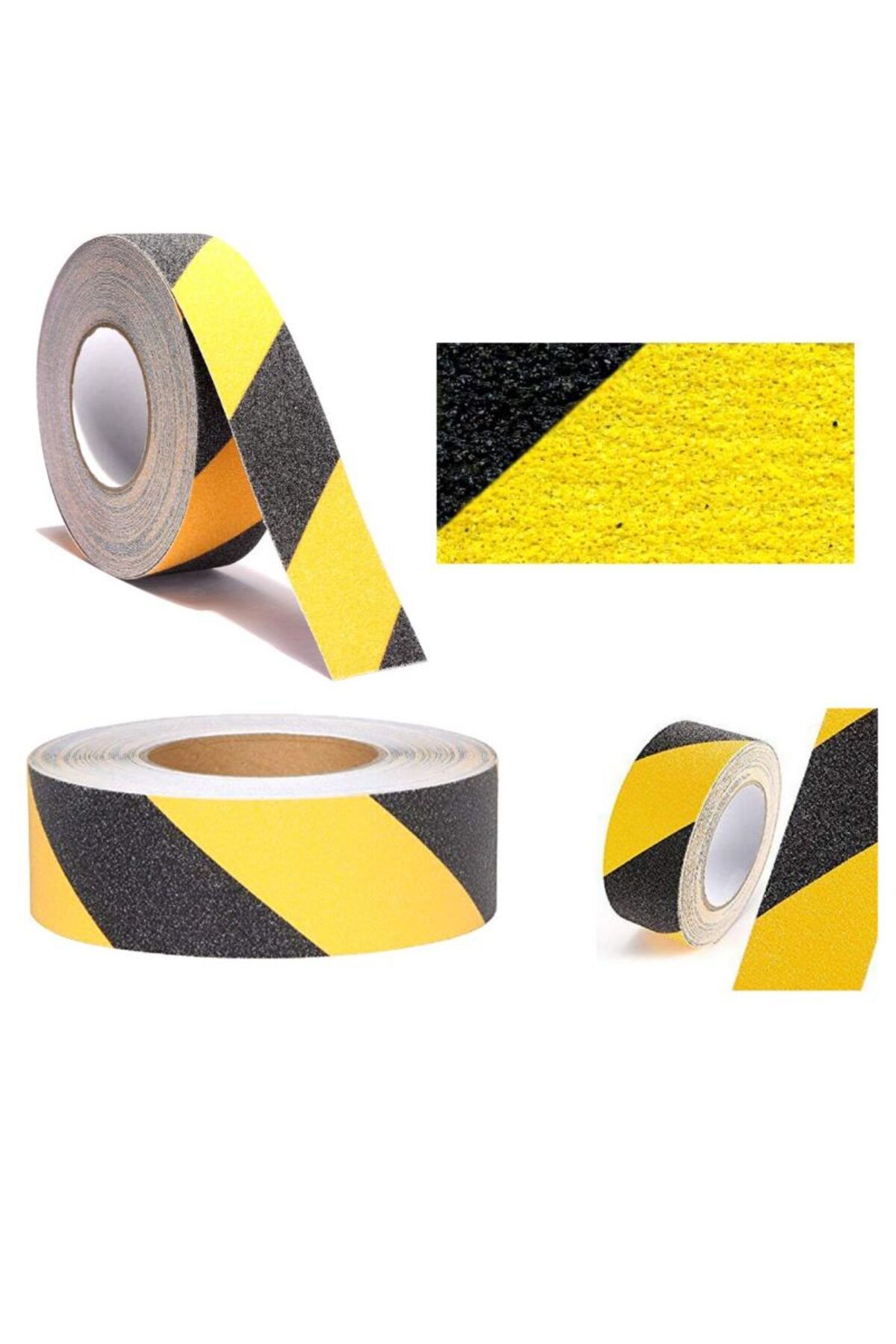 Sarı Siyah Merdiven ve Zemin Kaydırmaz Bant  (50MM x 10MT )