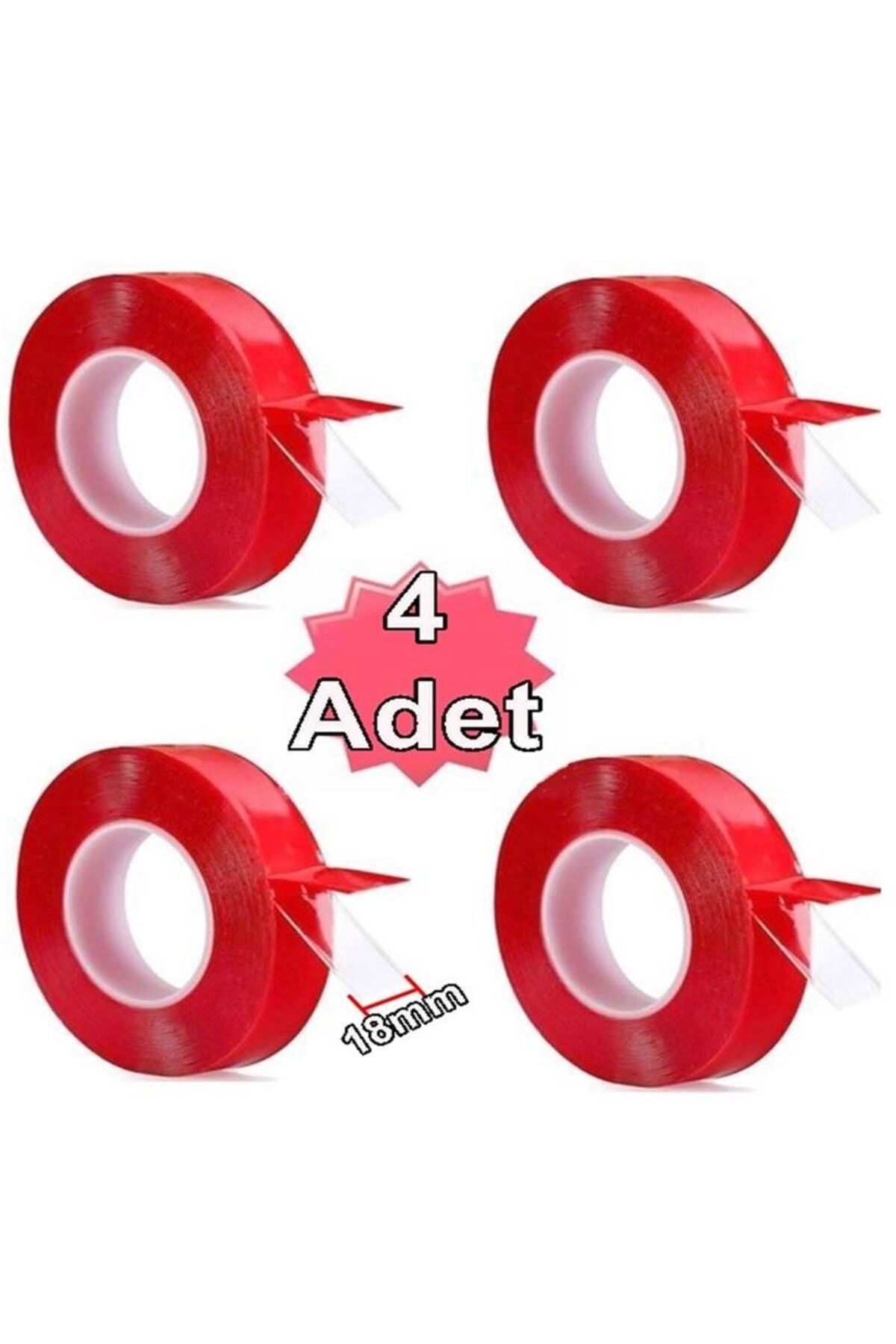 Silikonlu Çift Taraflı Montaj Sızdırmazlık Bandı ( 18MM x 2mt ) 4 Adet