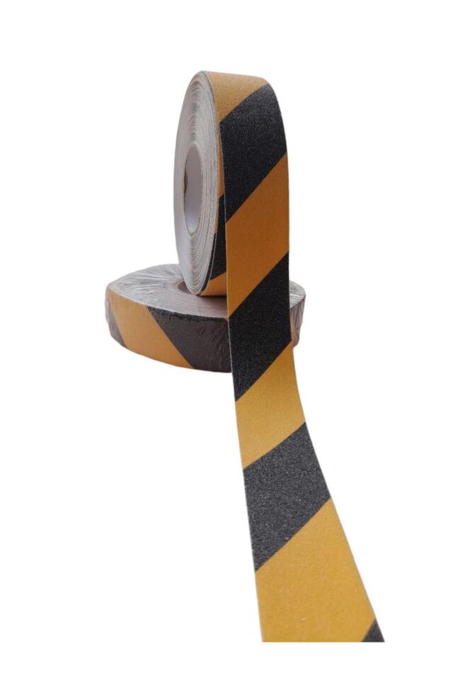Sarı Siyah Kaydırmaz Bant  Zemin Kaydırmaz  (50mm x 5mt)