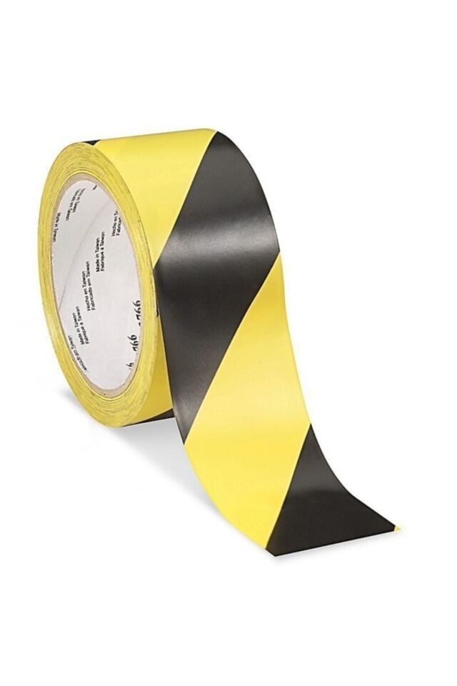 Sarı Siyah Yer Işaretleme Bandı 50mm X 30m